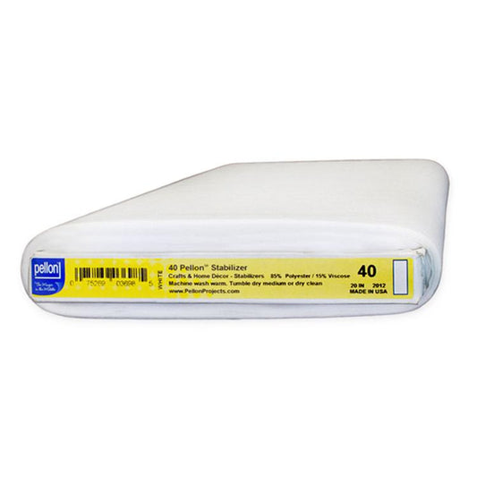 Pellon 40W Sew-In Stabilizer White 20in wide Yardage