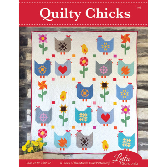 Quilty Chicks Pattern - Collection Toscana 73" x 83" - Quilt Kit