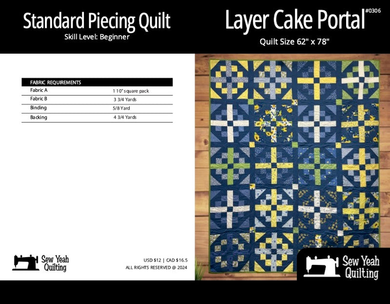 Layer Cake Portal Quilt 62" x 78"
