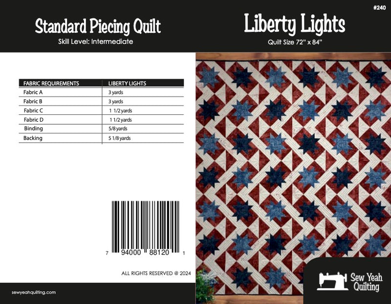 Liberty Lights Quilt 72" x 84"