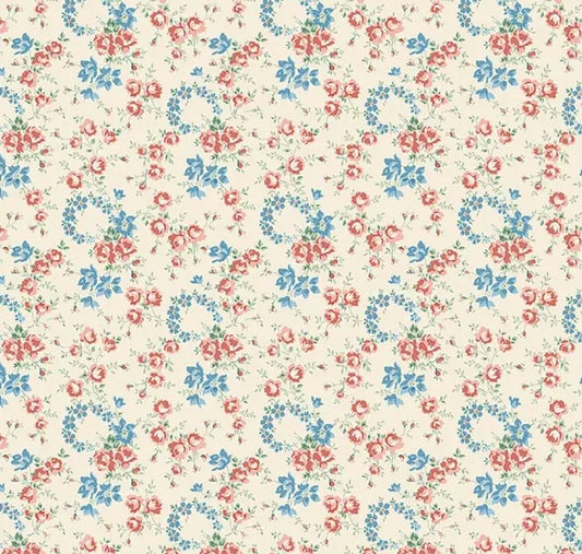 Palace Gardens  - Petal Crown C - Cream - Yardage