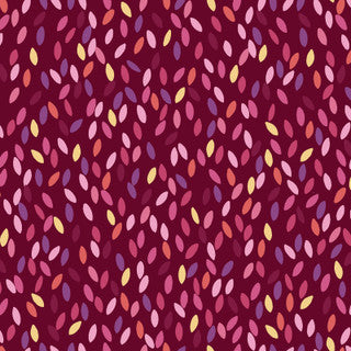 Sun Showers Petals Maroon Yardage