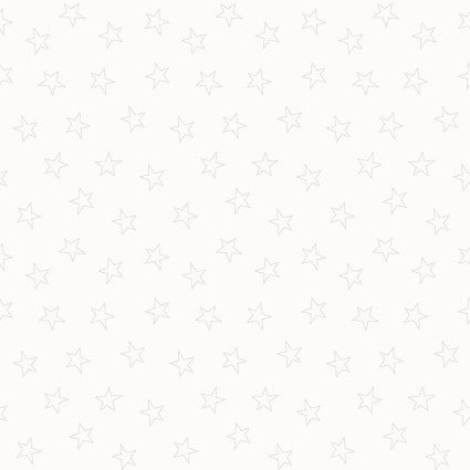 Solitaire Refreshed Star Silhouettes Soft White - Yardage