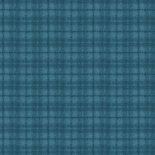 Woolies Flannel - Plaid - Turquoise - Yardage