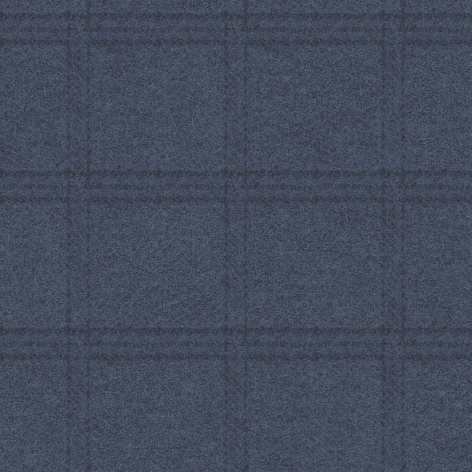 Woolies Flannel - Tartan Grid - Blue - Yardage