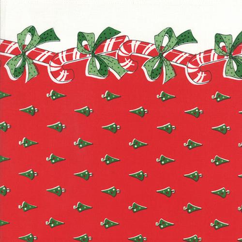 16" Toweling Candy Canes Red Fabric