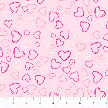 Positively Pink Minky Heartfelt Yardage