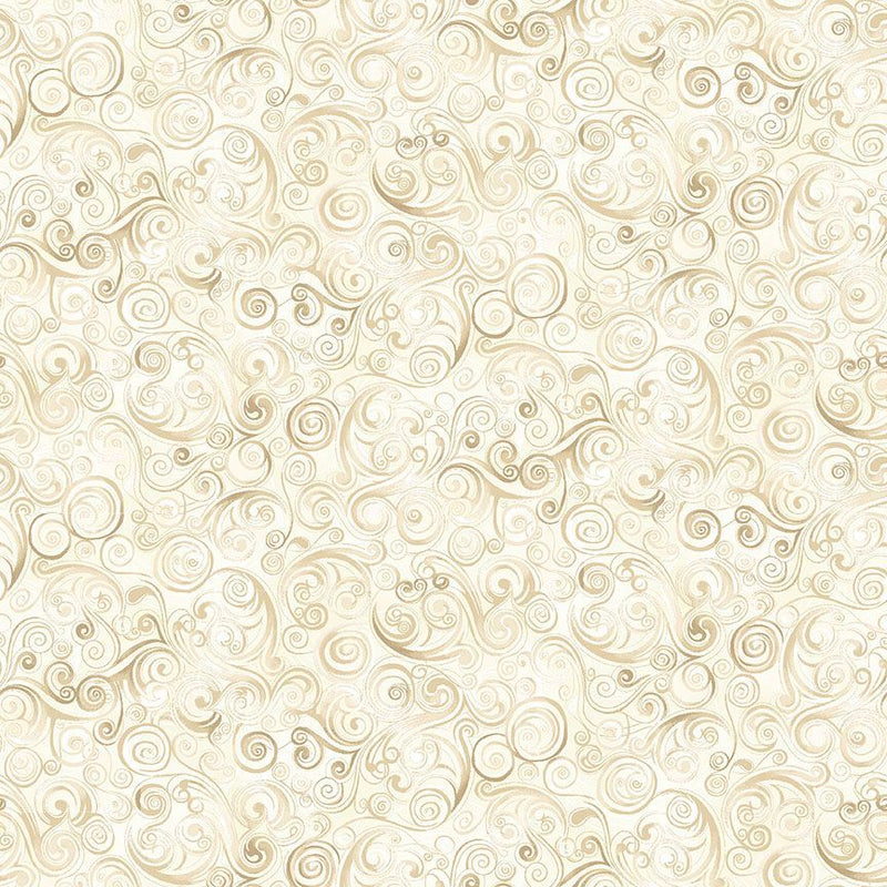 Sonata Swirls On Music Notes Cream Fabric