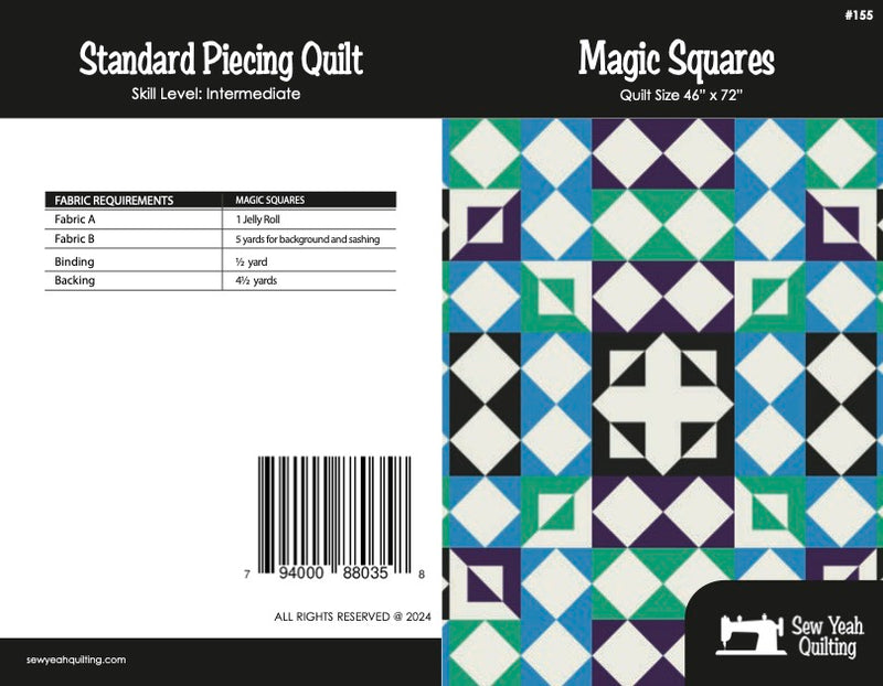 Magic Squares Quilt 46" x 72"