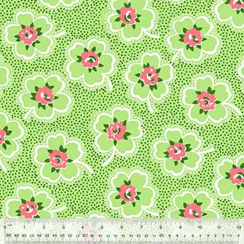 Merry-Go-Round- 54792-5-Green Ditzy Dotted Floral-YARDAGE