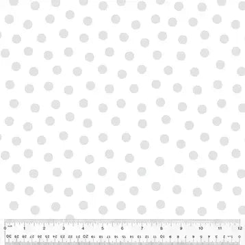 Merry-Go-Round- 54795-7 White on White Polka-YARDAGE