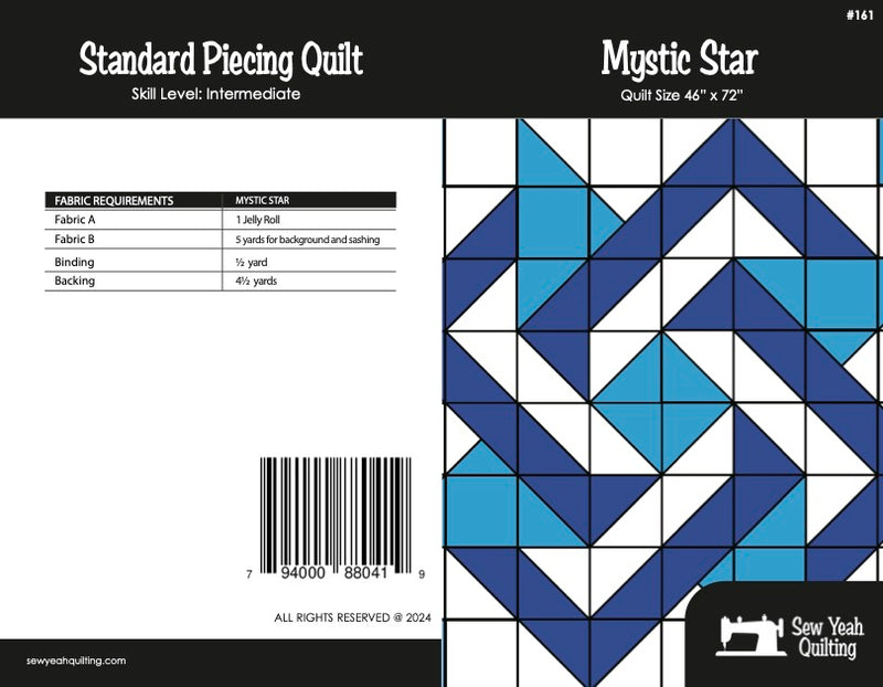 Mystic Star Quilt 46" x 72"