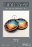 Patchwork Earrings Circle Kit and Pattern - Walnut