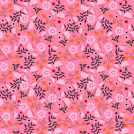 Not Scary - Pumpkin Pie - Pink - Yardage