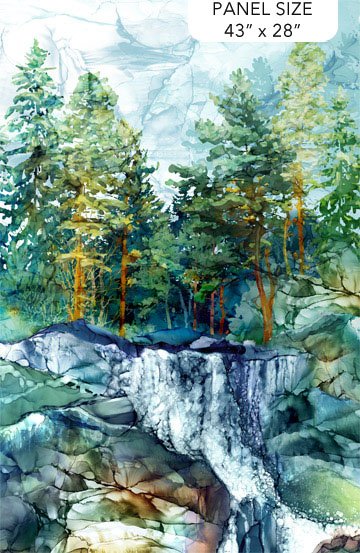 Cedarcrest Falls Scenic Teal Panel 43" x 28"