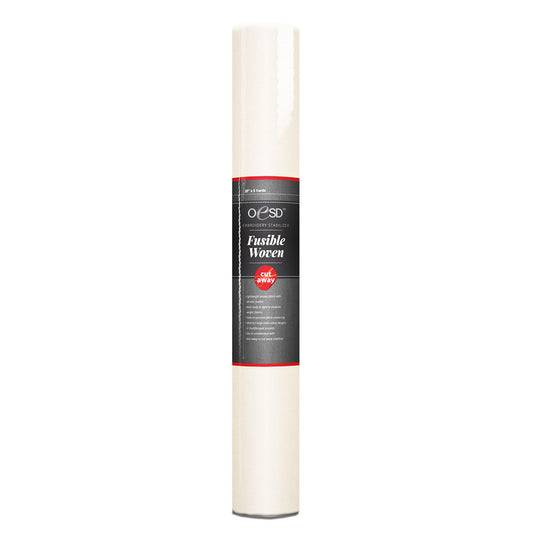 Fusible Woven Embroidery Stabilizer CutAway, 20" x 5 yds - White