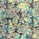 Island Batik Oasis Pinecones Multi Red White Blue Fabric