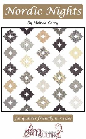 Nordic Nights Pattern - Collection Arabesque 95" x 95" - Quilt Kit