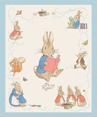 The Tale of Peter Rabbit 36" x 43" Cream Panel