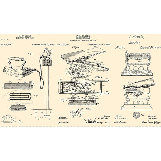 Press On 24" Pressed Patents Panel Parchment