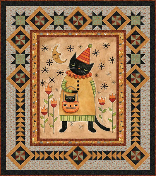 Spooky Kitty Pattern - Collection Spooky 64"x 72" - Quilt Kit