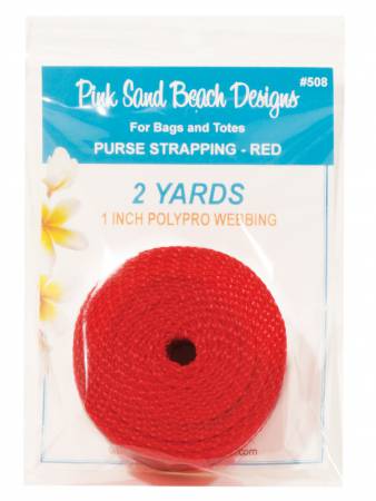 Purse Strapping 1in x 2 yds Red