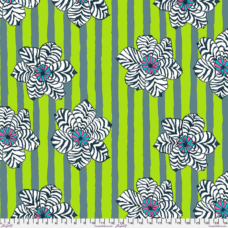 KFC August 2023 Zebra Lily Green Fabric