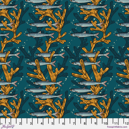 Mariana Artful Anchovy Teal Fabric