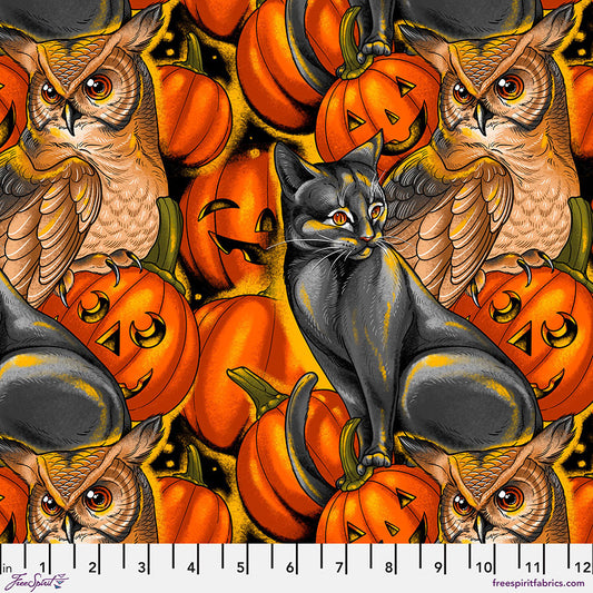 Costumes & Cobwebs Pumpkin Party Orange Fabric