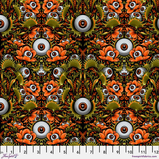 Costumes & Cobwebs Venus Eye Trap Orange Fabric