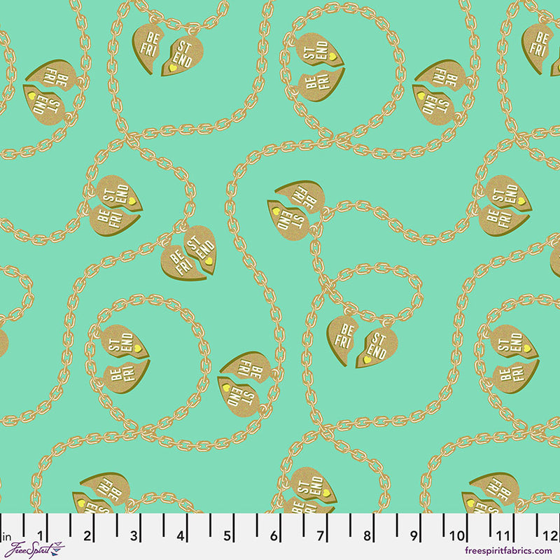 Metallic Besties Lil Charmer Meadow Fabric