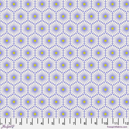 Metallic Besties Daisy Chain Bluebell Fabric