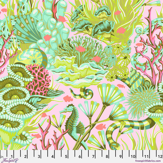 Floral Reef - Reef What You Sew - Coralline - Yardage