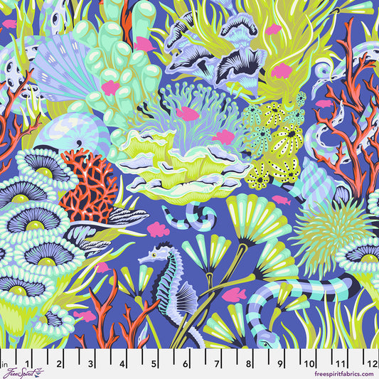 Floral Reef - Reef What You Sew - Marine - Yardage