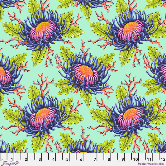 Floral Reef - Friends & Anemones - Seafoam - Yardage