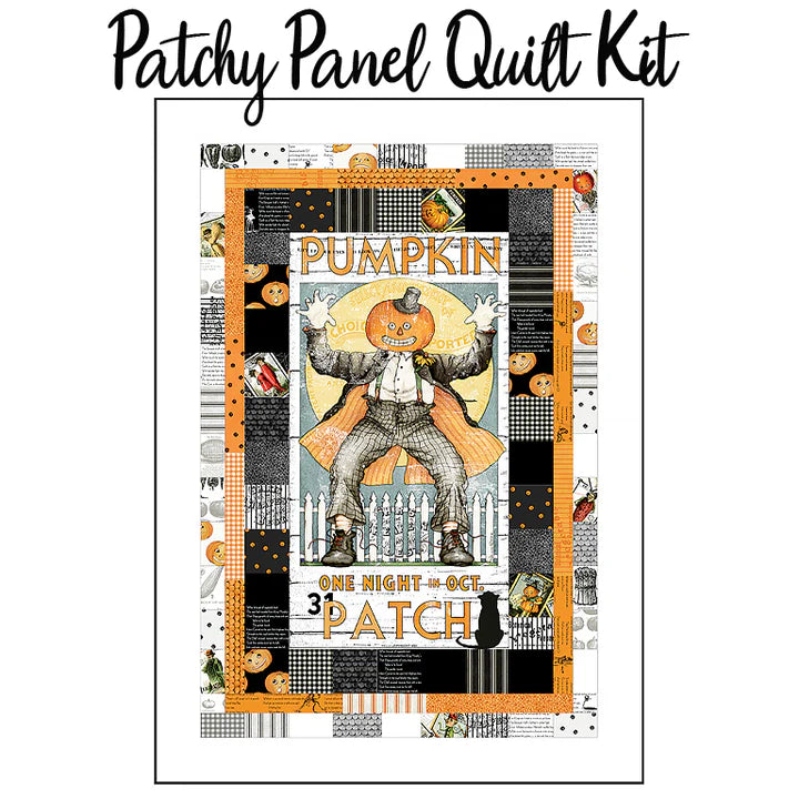 Patchy Panel 51"x 71" Quilt Kit with Pumpkin Patch