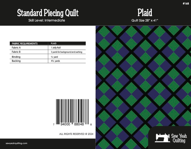 Plaid Quilt 28" x 41"