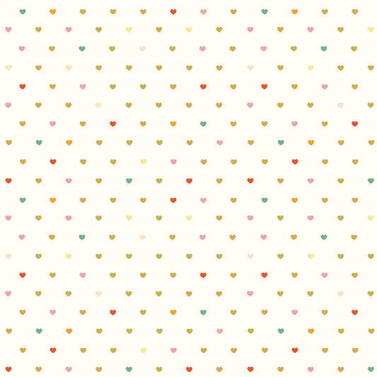 Serendipity 2 - Hearts - Cream - Yardage