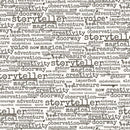 Stamped - Wordster Paper - Cream - Yardage