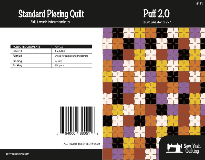 Puff 2.0 Quilt 46" x 72"