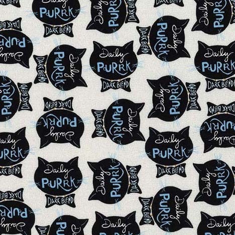 Purrsuit of Coffeeness Daily Purrk DDC12484-GRAY-D Yardage