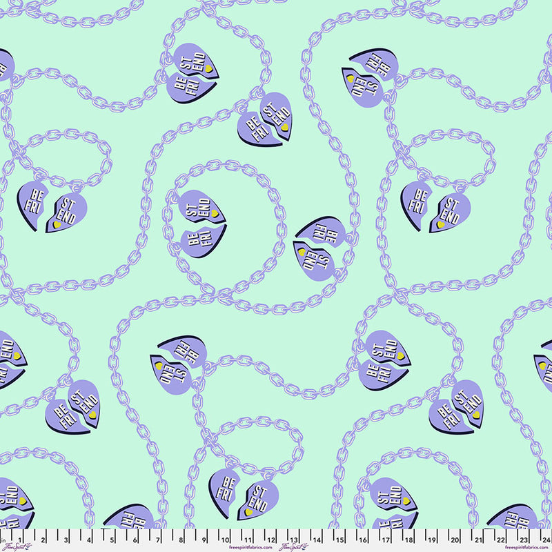 Metallic Besties Lil Charmer Bluebell 108" Fabric