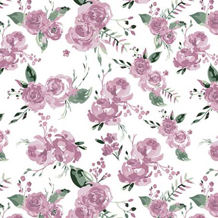 Quilting Cuddle Garden Bouquet Snow Yardage