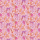 Quilting Cuddle Wandelust Wanderlust Big Cats Pink Yardage