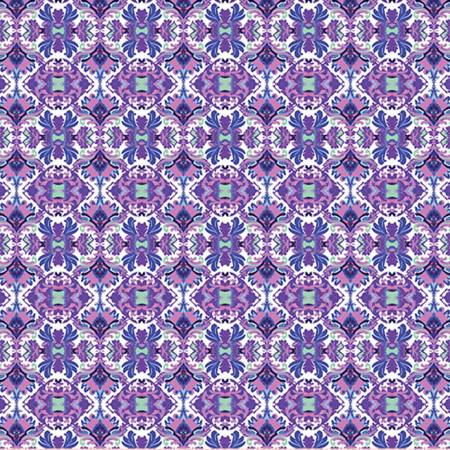 Quilting Cuddle Wandelust Blue Wanderlust Damask Yardage