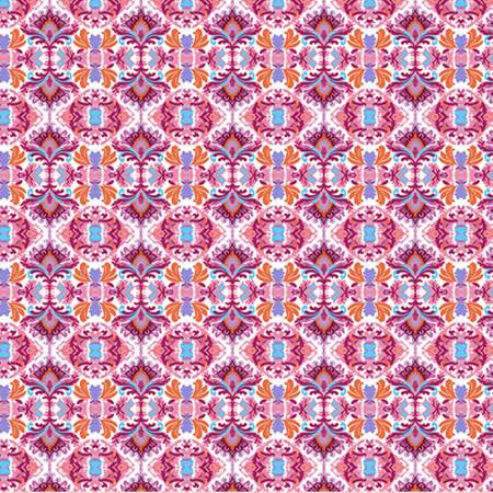 Quilting Cuddle Wandelust Wanderlust Damask Pink Yardage