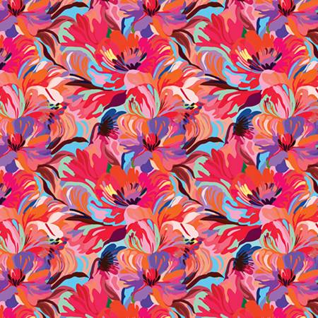 Quilting Cuddle Wandelust Wanderlust Florals Pink Yardage