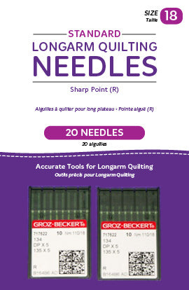 Standard Longarm Quilting Needles (18/110-R, Sharp)