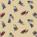 American Icons - Marcus - Patriotics Ladies - Beige - Yardage