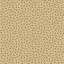 Cotton Thimble Miniatures Abstract Flowers Beige Fabric
